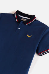 Contrast Tipping Collar Polo Shirt - Royal Blue